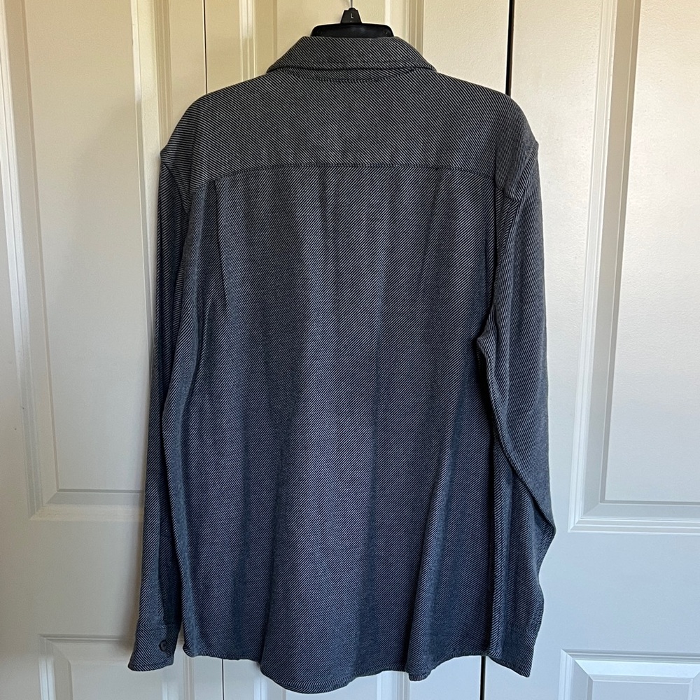 St. John's Bay Gray Casual Button Down Shirt - Picture 2 of 5
